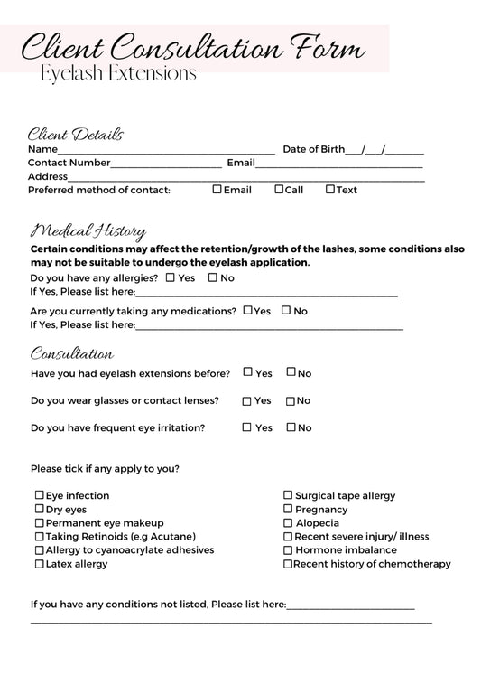 Consultation Forms Bundle